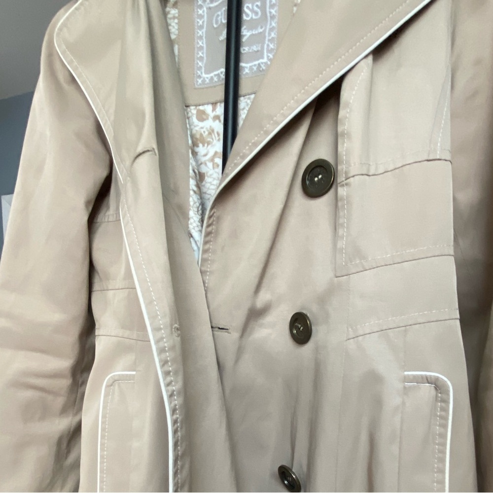Guess Women's Beige Double-Breasted Trench Coat - Picture 4 of 5